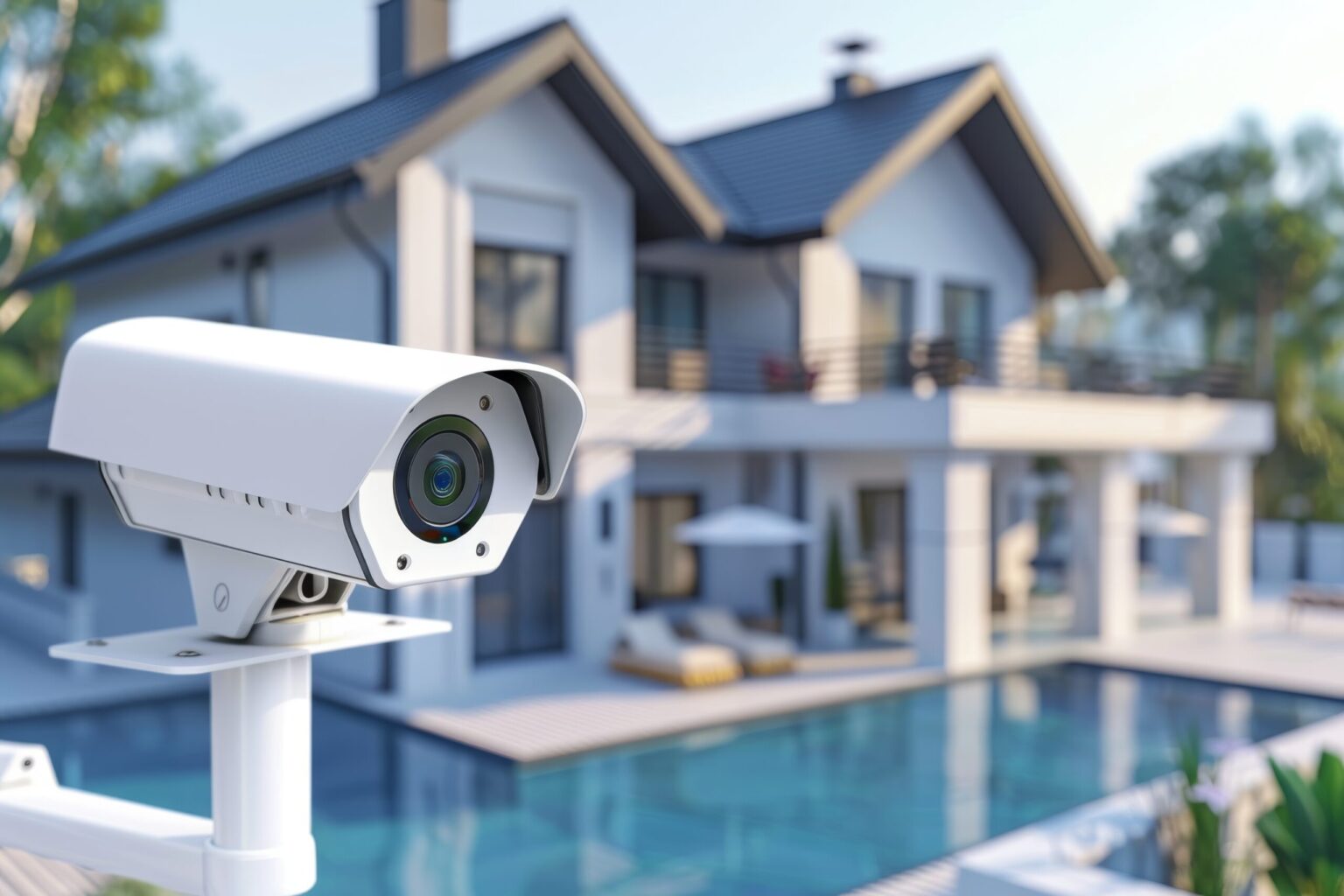 Instalación de cámaras de videovigilancia discretas en fachadas de villas de lujo en Marbella